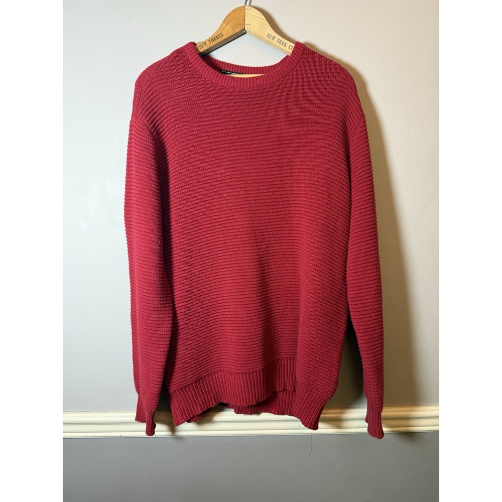 Forever‎ 21  Knitted Sweater  L Red Men's Crew Knit